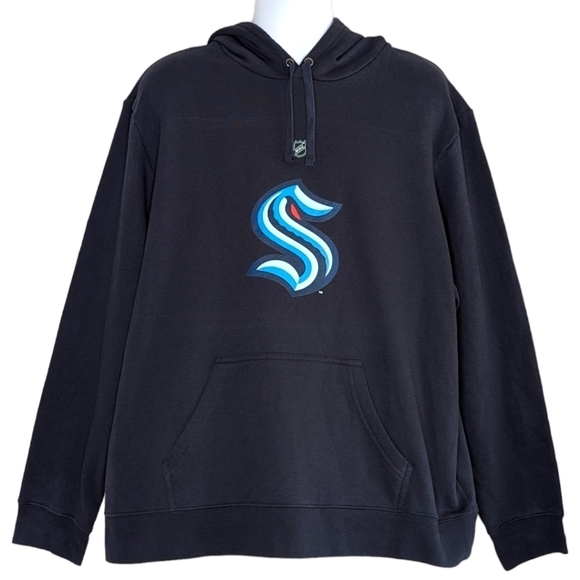 Fanatics Seattle Kraken Branded Primary Logo Pullover Hoodie Men's Navy Size 2XL - Picture 12 of 12